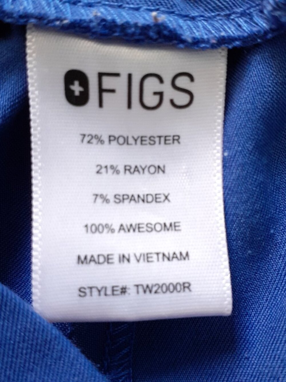 Figs High Waisted Yola Skinny Scrub Pants in Royal Blue Size XS - Picture 10 of 12